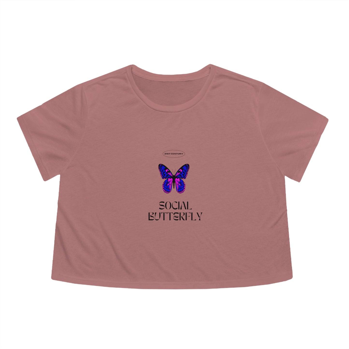 Social Butterfly Cropped Tee